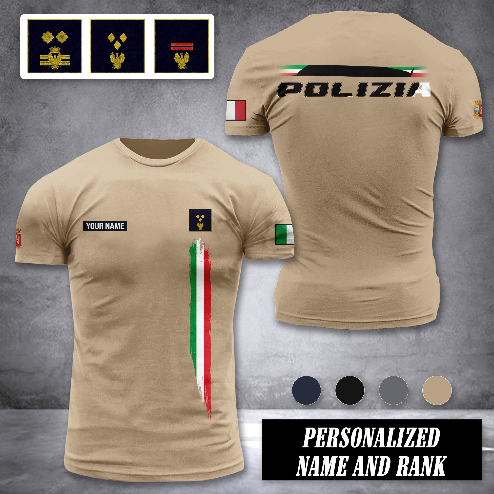 Polizia customize ranking T-shirt 355