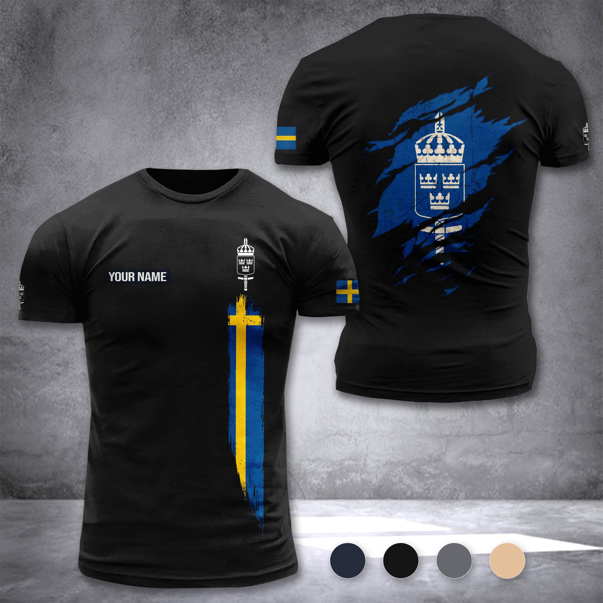 Försvarsmakten Sweden customize T-shirt 355