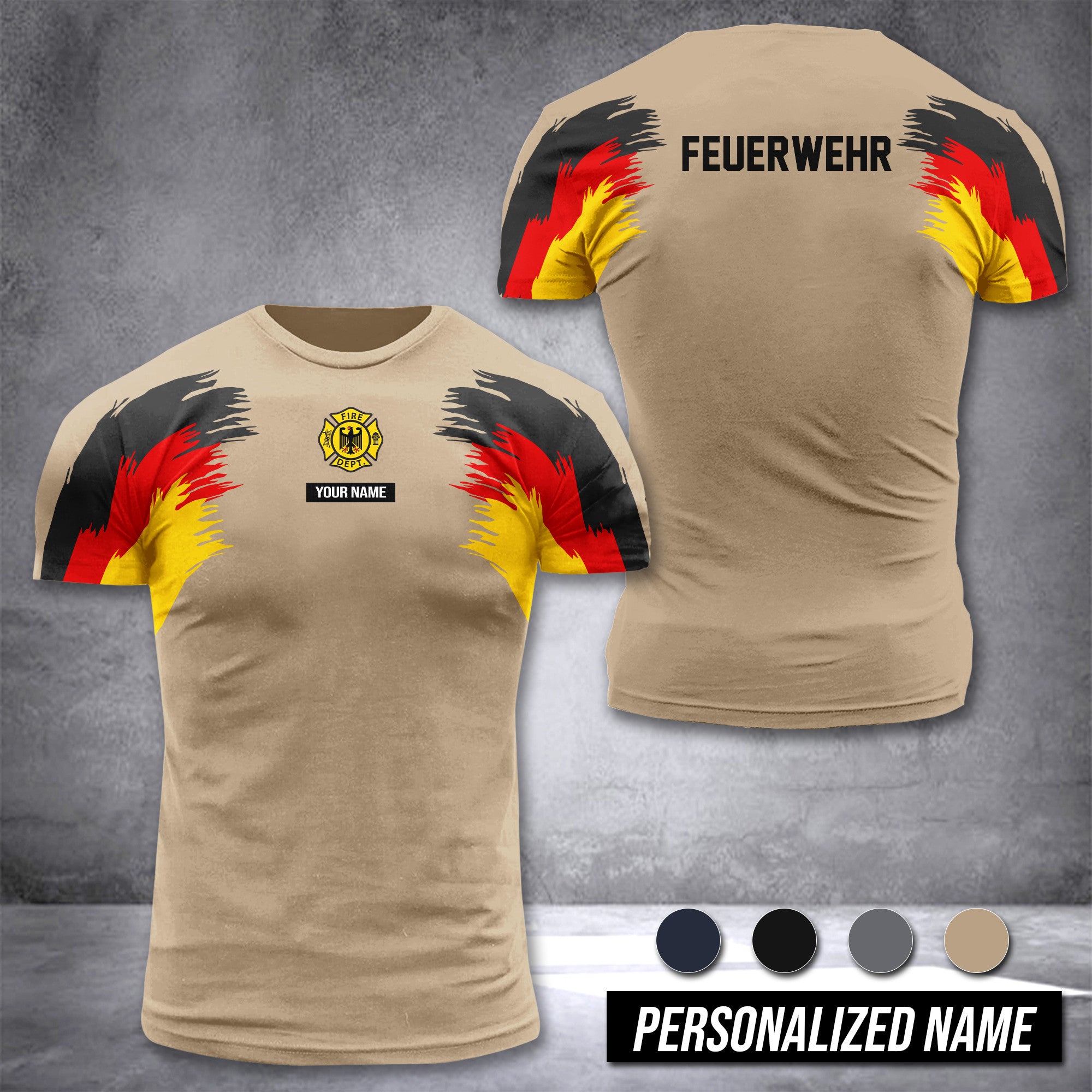 Firefighter Germany customize T-shirt 55