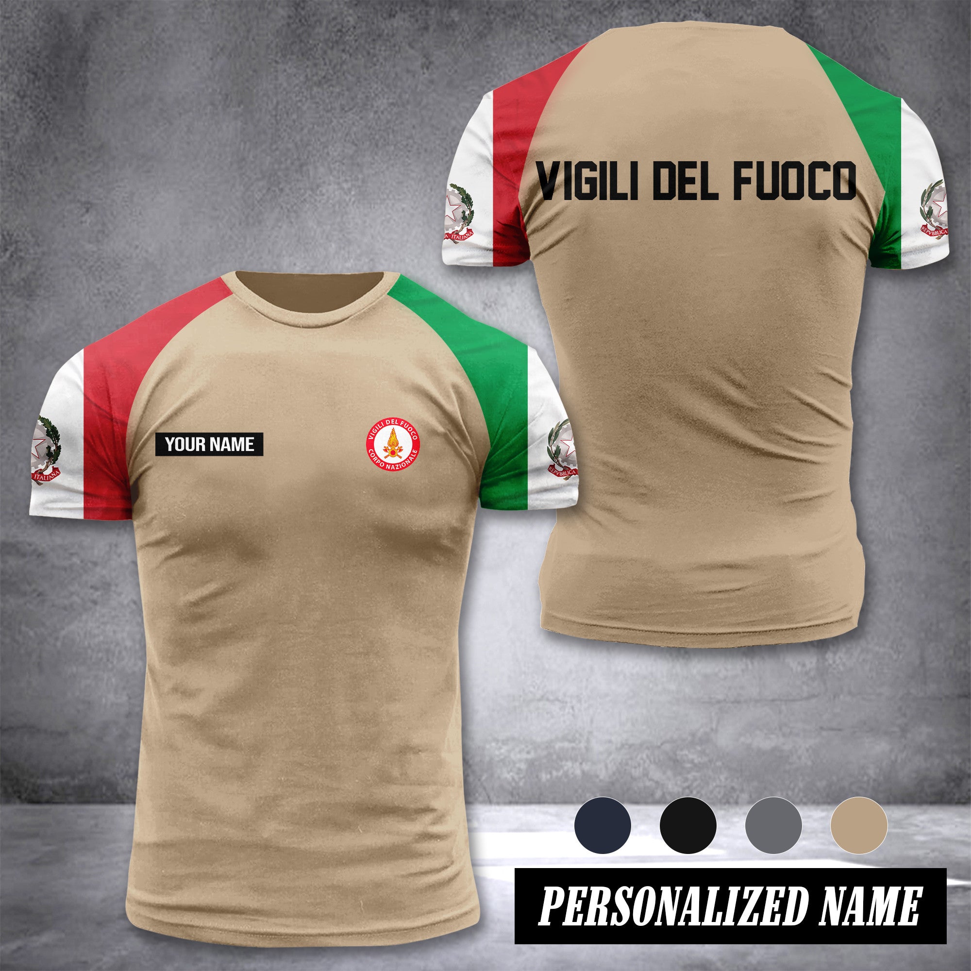 Firefighter Italy customize T-shirt 355