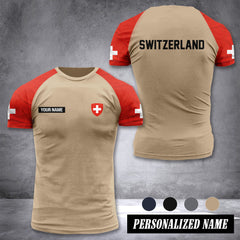 Switzerland customize T-shirt has raglan sleeves 265