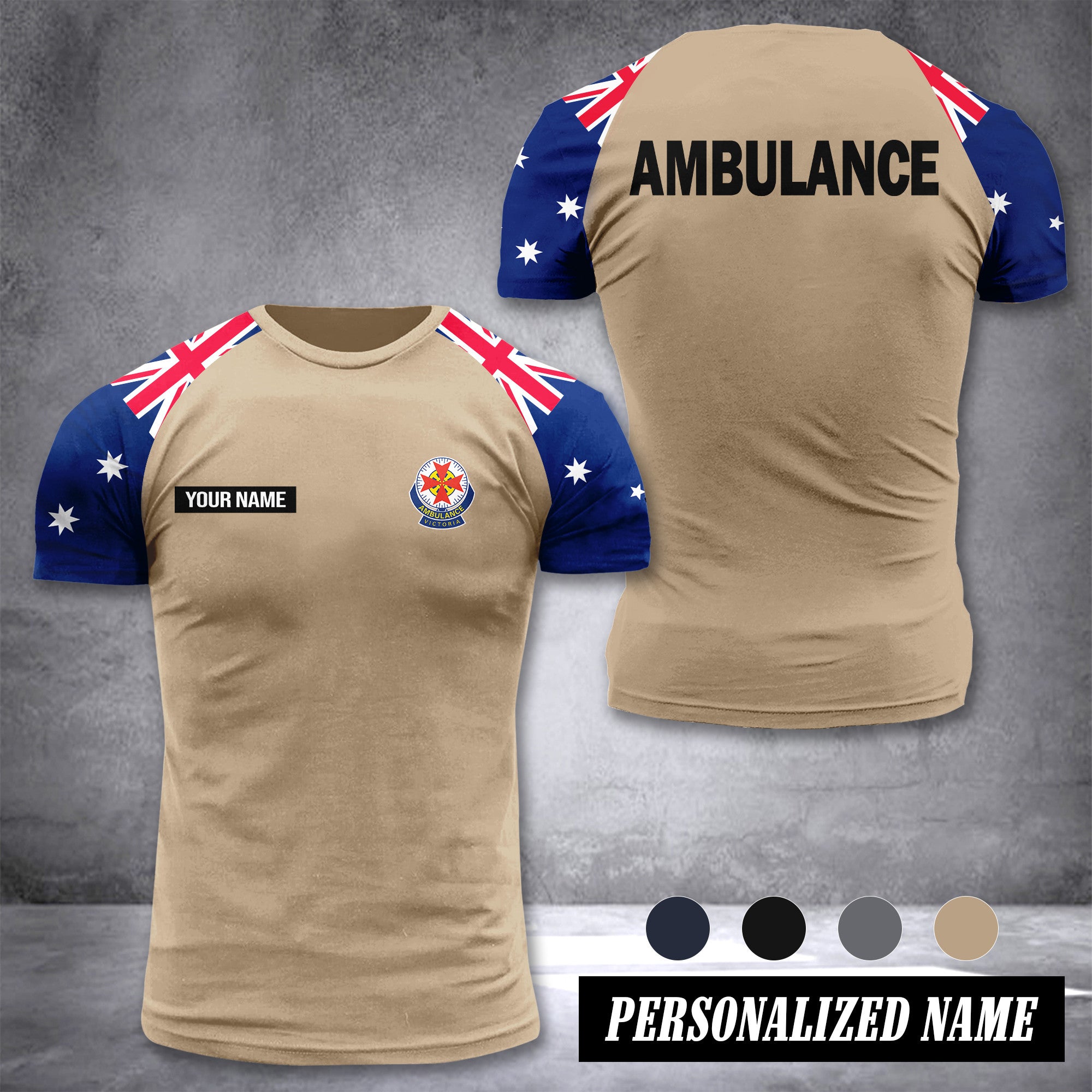 Ambulance Victoria Australia customize T-shirt 355