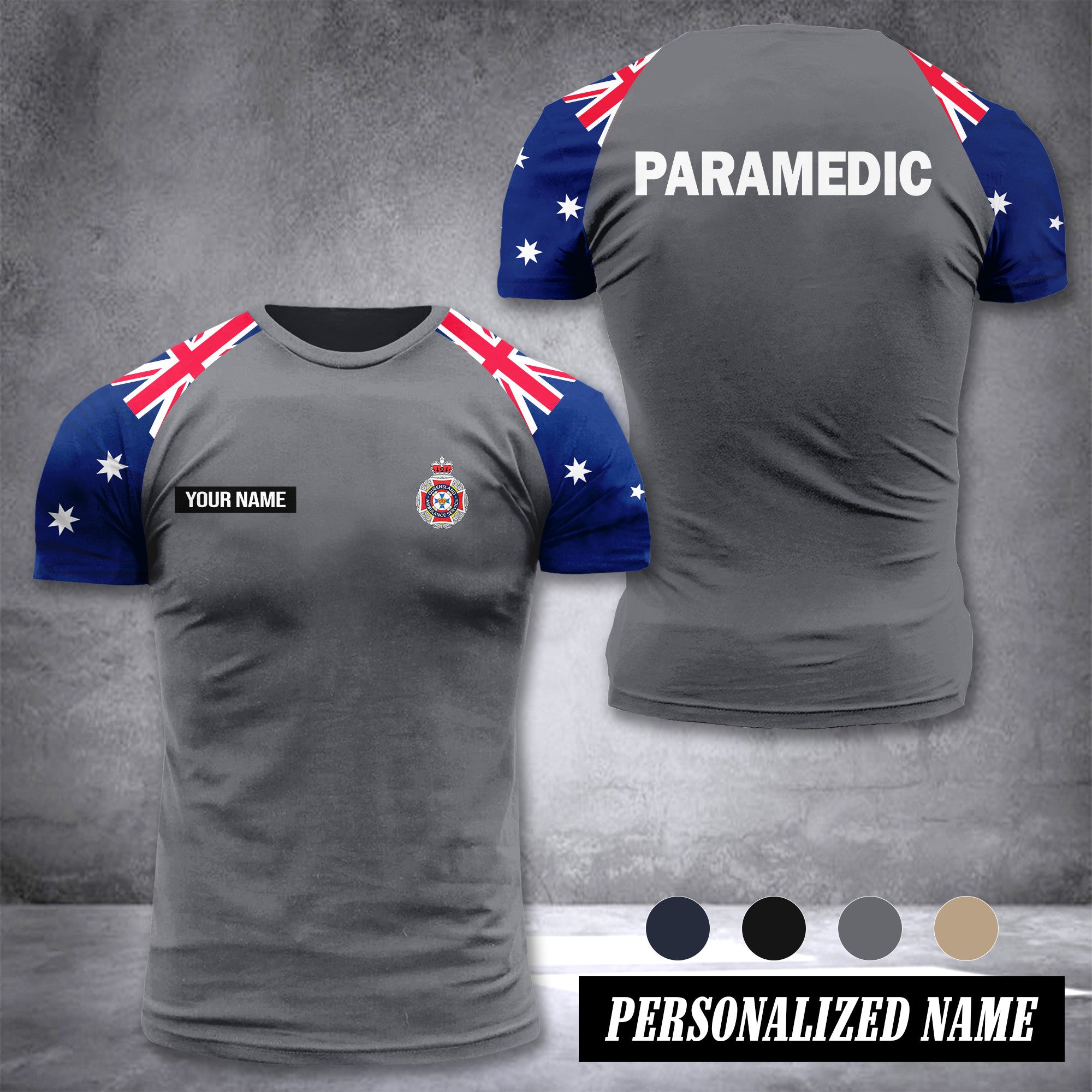 Queensland Ambulance Service Australia customize T-shirt 355