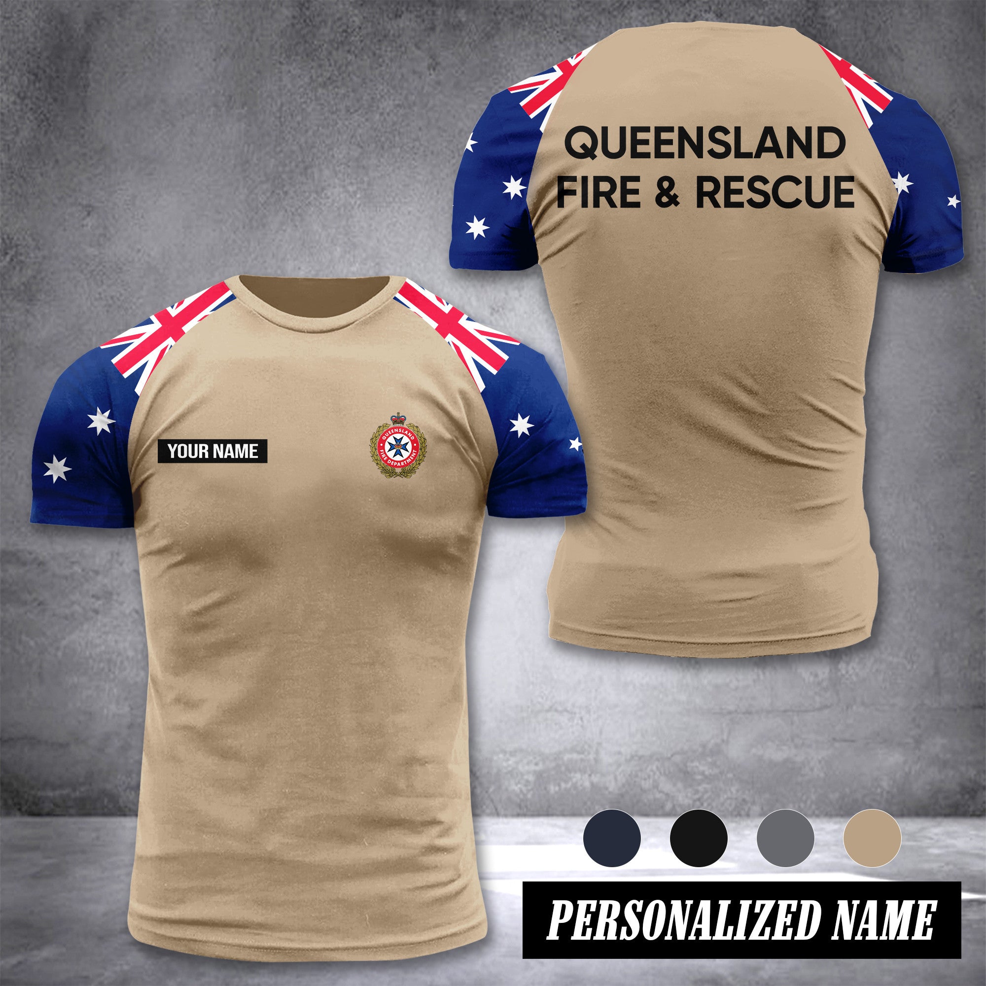 Queensland Fire And Rescue Australia customize T-shirt 355