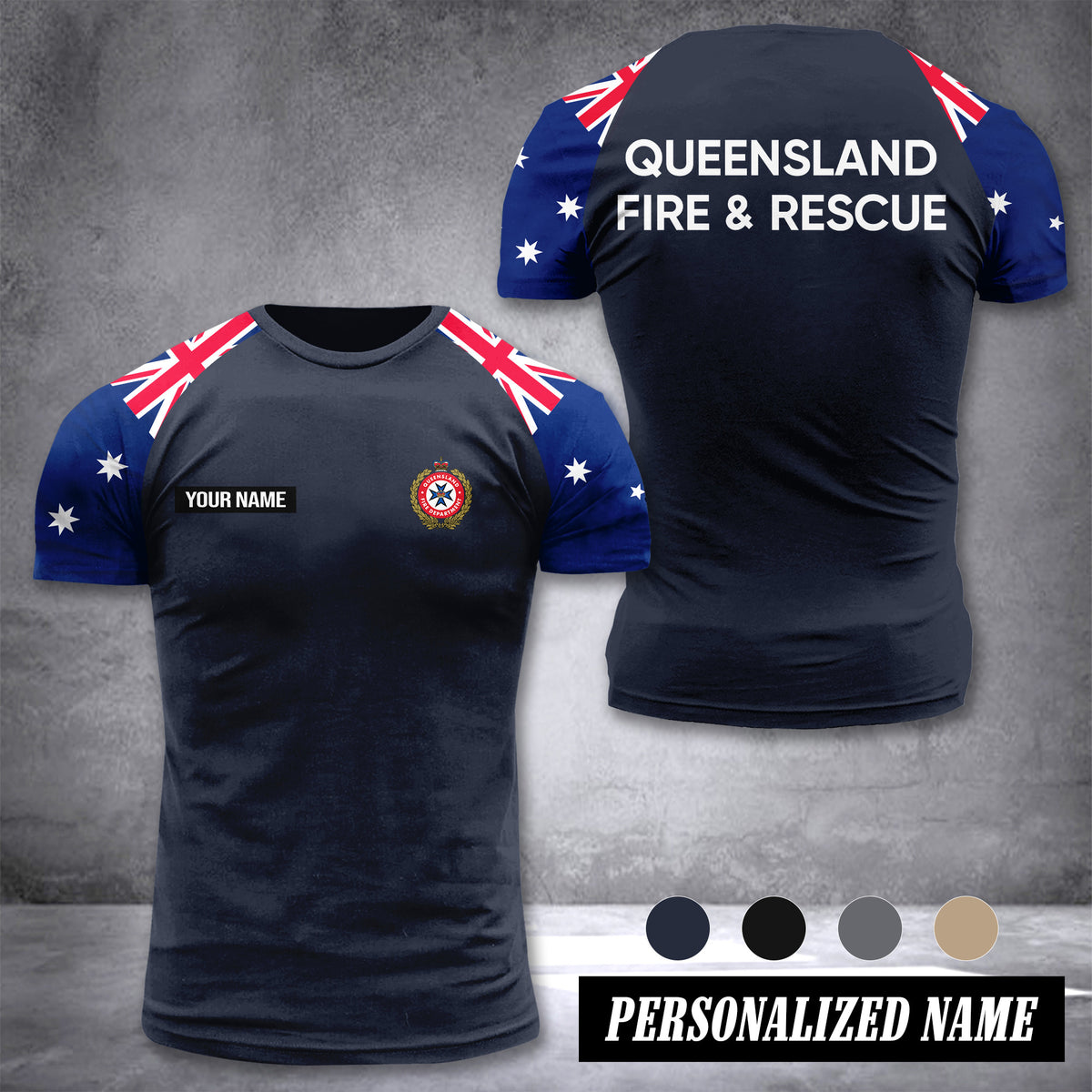 Queensland Fire And Rescue Australia customize T-shirt 355