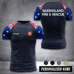 Queensland Fire And Rescue Australia customize T-shirt 355
