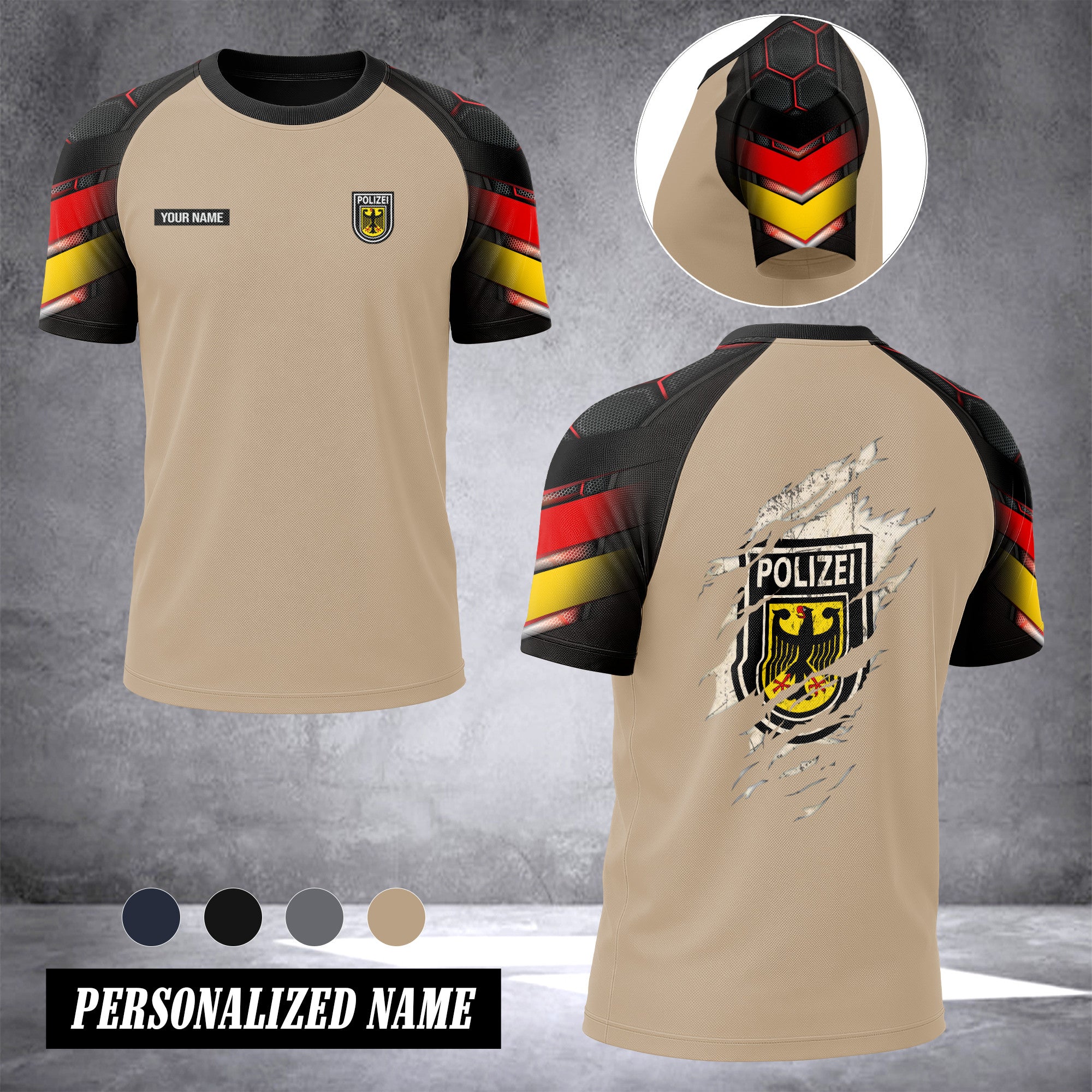 Polizei Germany customize T-shirt has raglan sleeves 265
