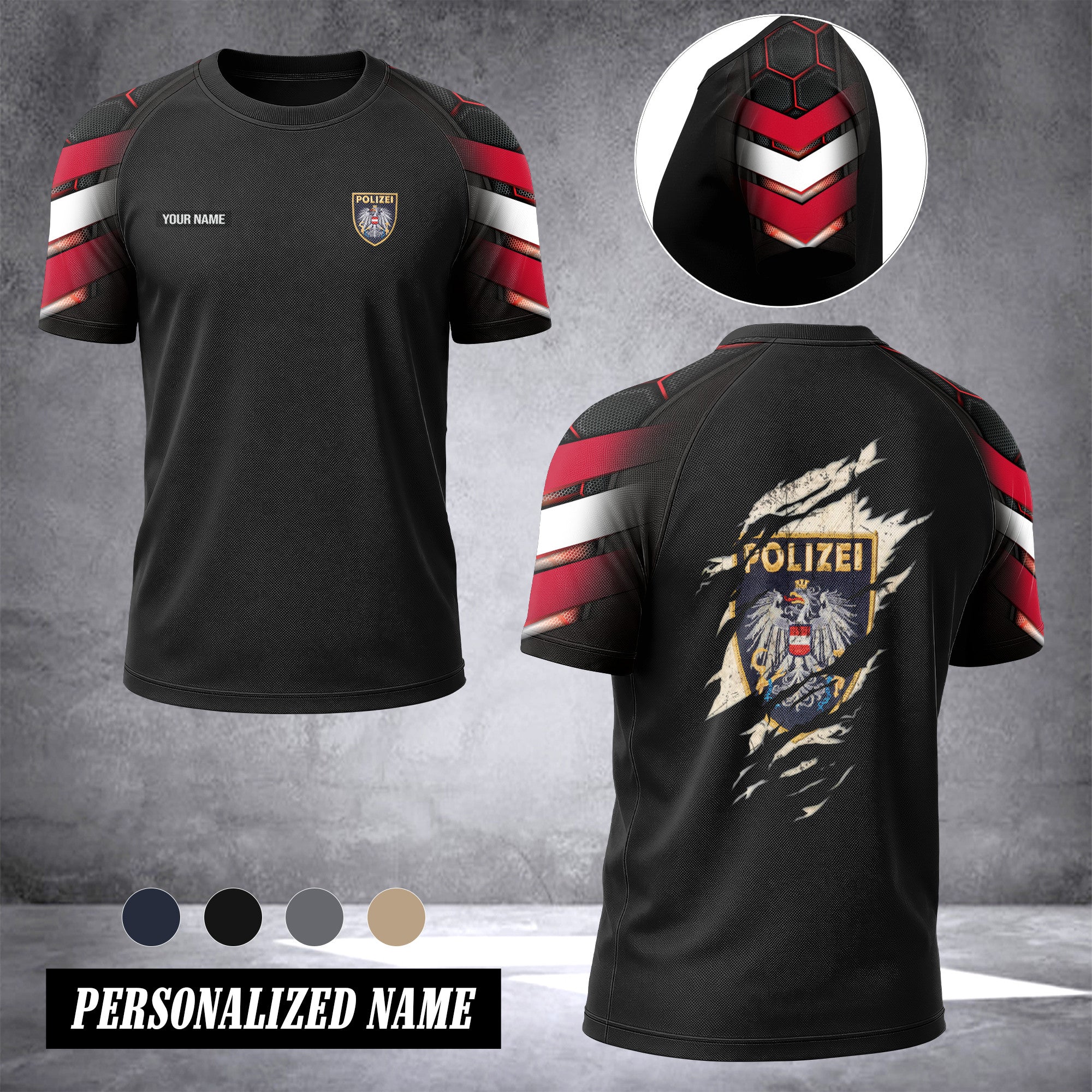 Polizei Austria customize T-shirt has raglan sleeves 265