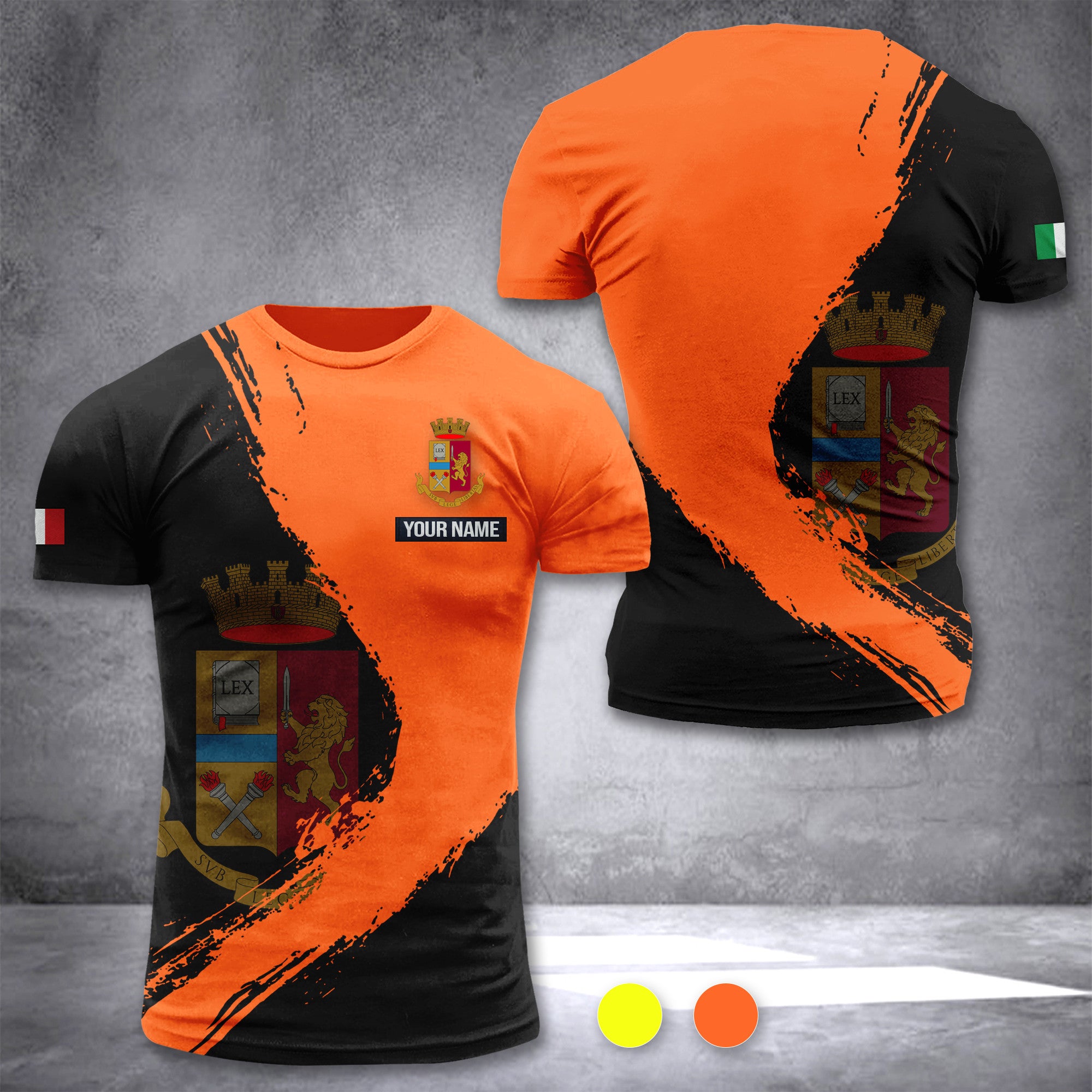 Polizia Italy customize T-shirt 3d 285