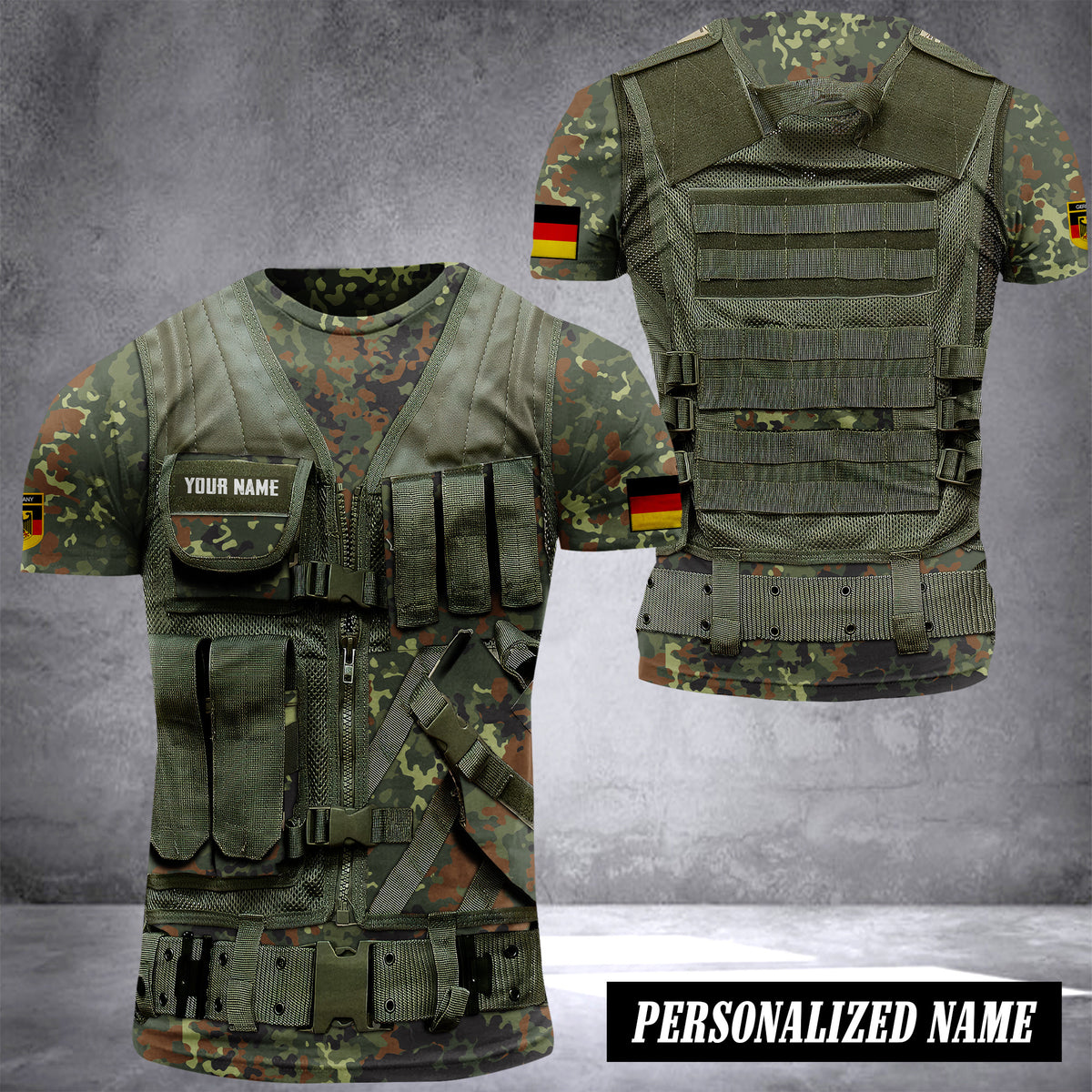 Germany Army customize T-shirt 3d tatical camo