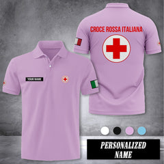 Croce Rossa Italiana customize polo back