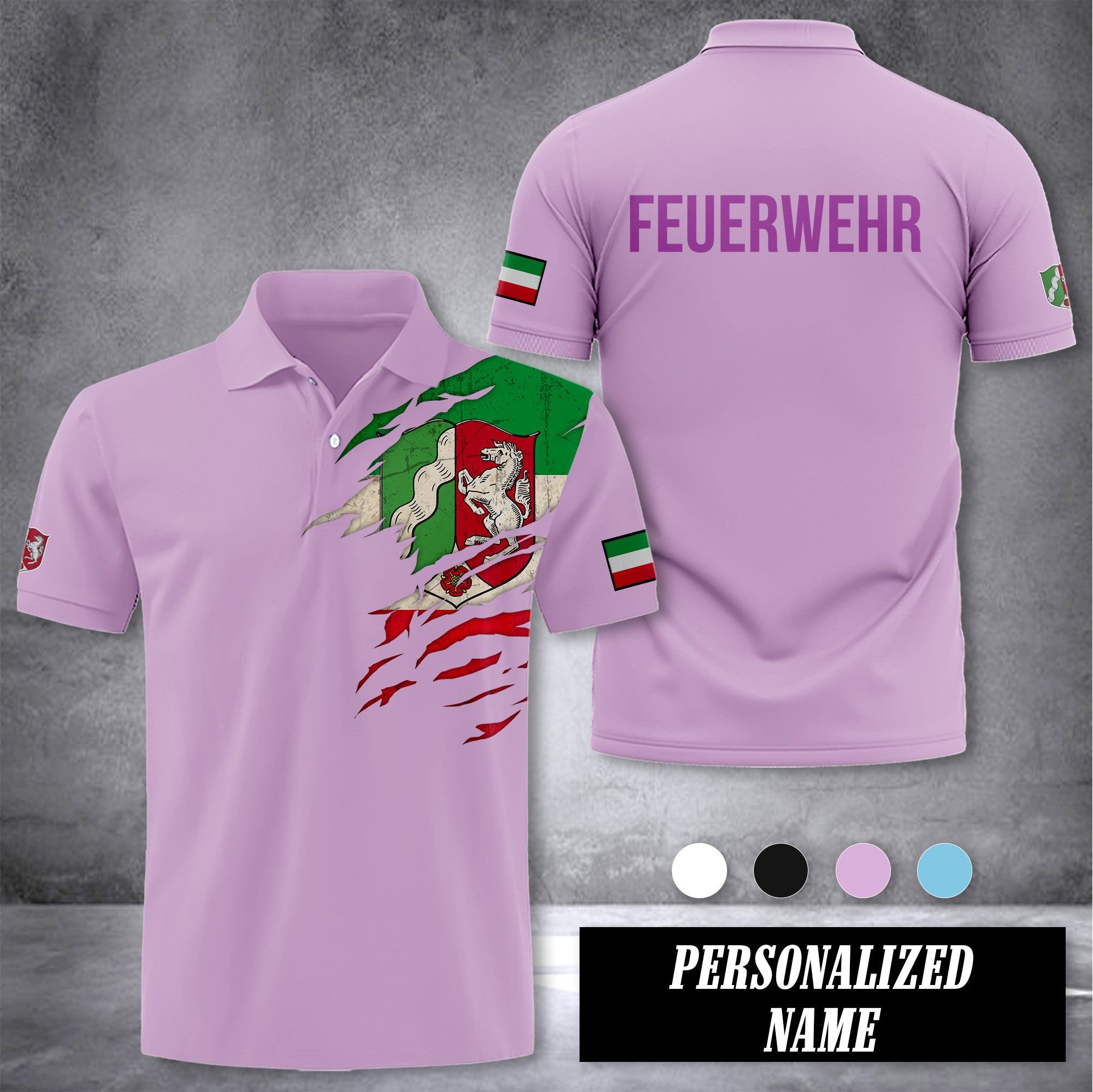 Firefighter Nordrhein Westfalen customize polo back