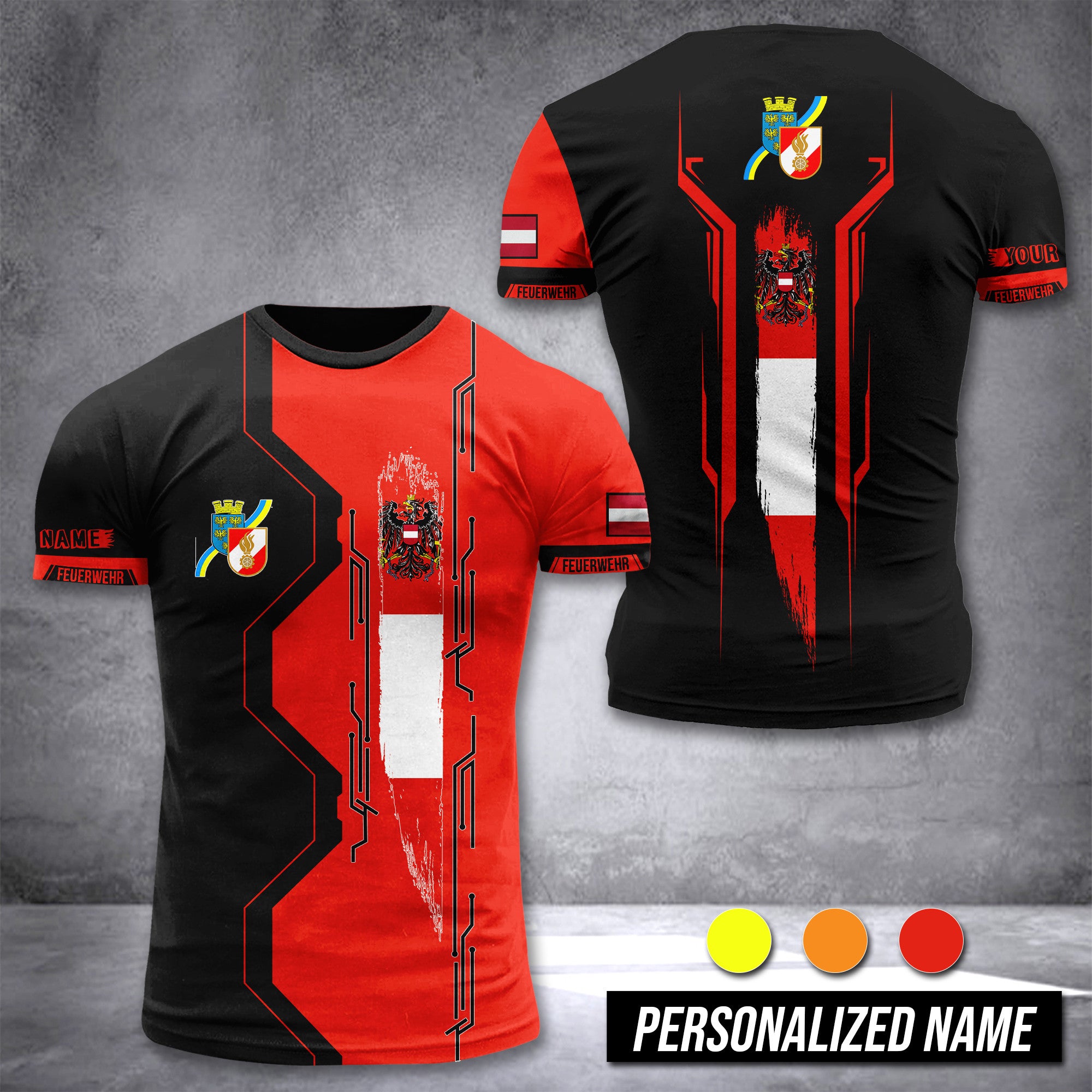 Firefighter Lower Austria customize T-shirt 3d 613