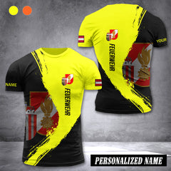 Firefighter Upper Austria customize T-shirt 3d 285