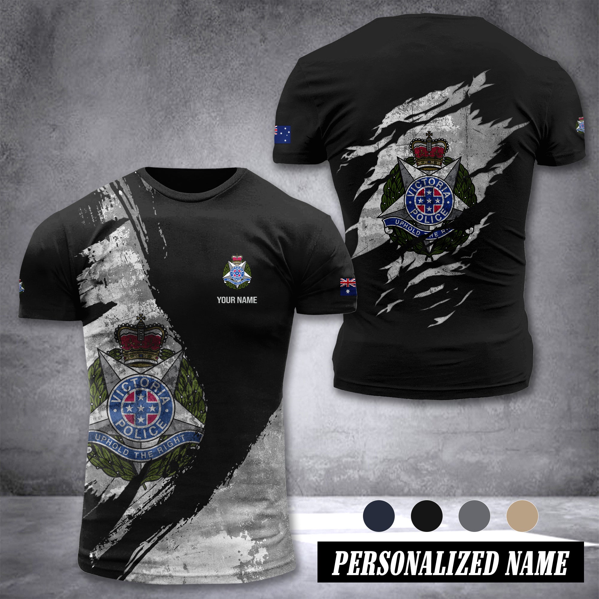 Victoria Police Australia customize T-shirt MRI