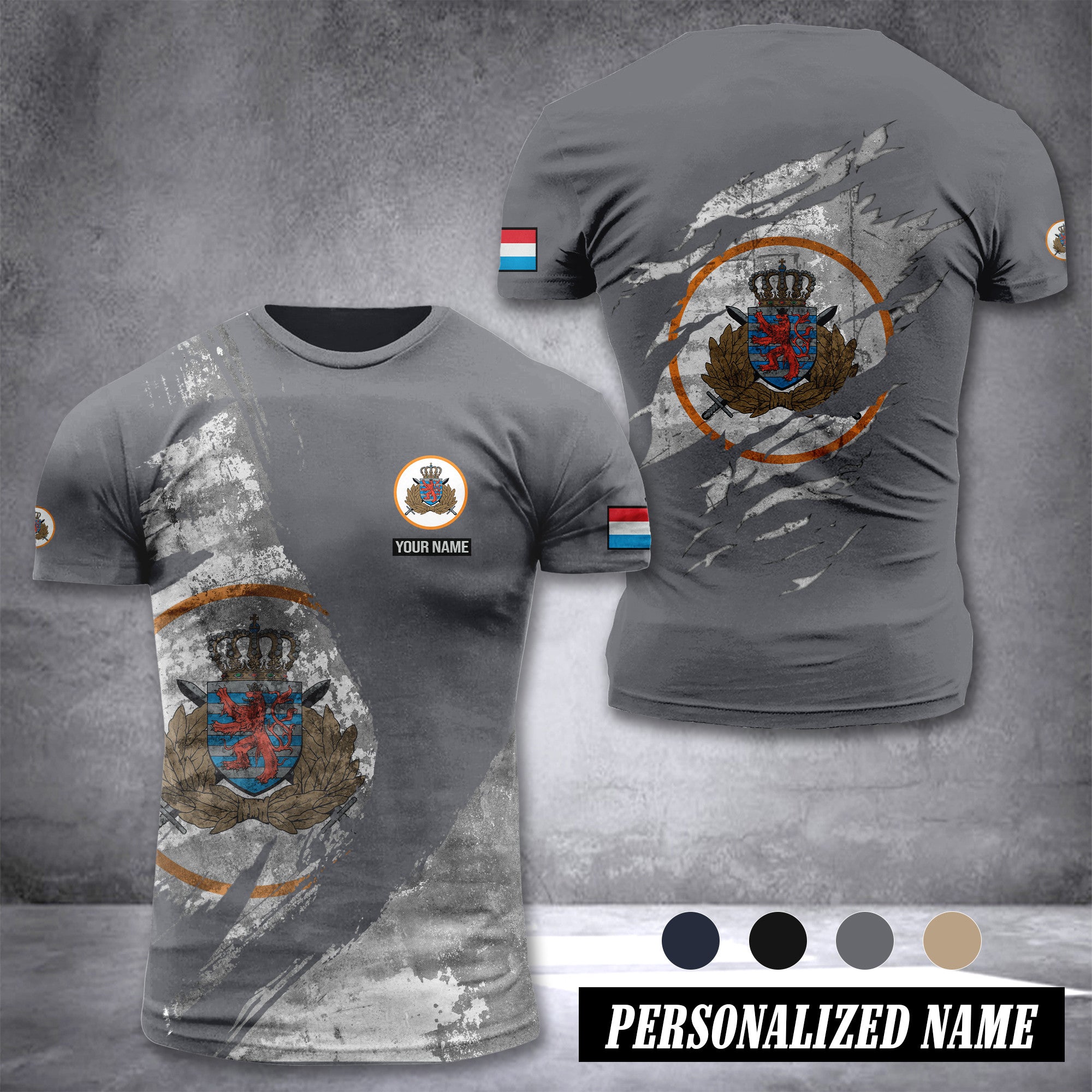 Luxembourg Army customize T-shirt MRI