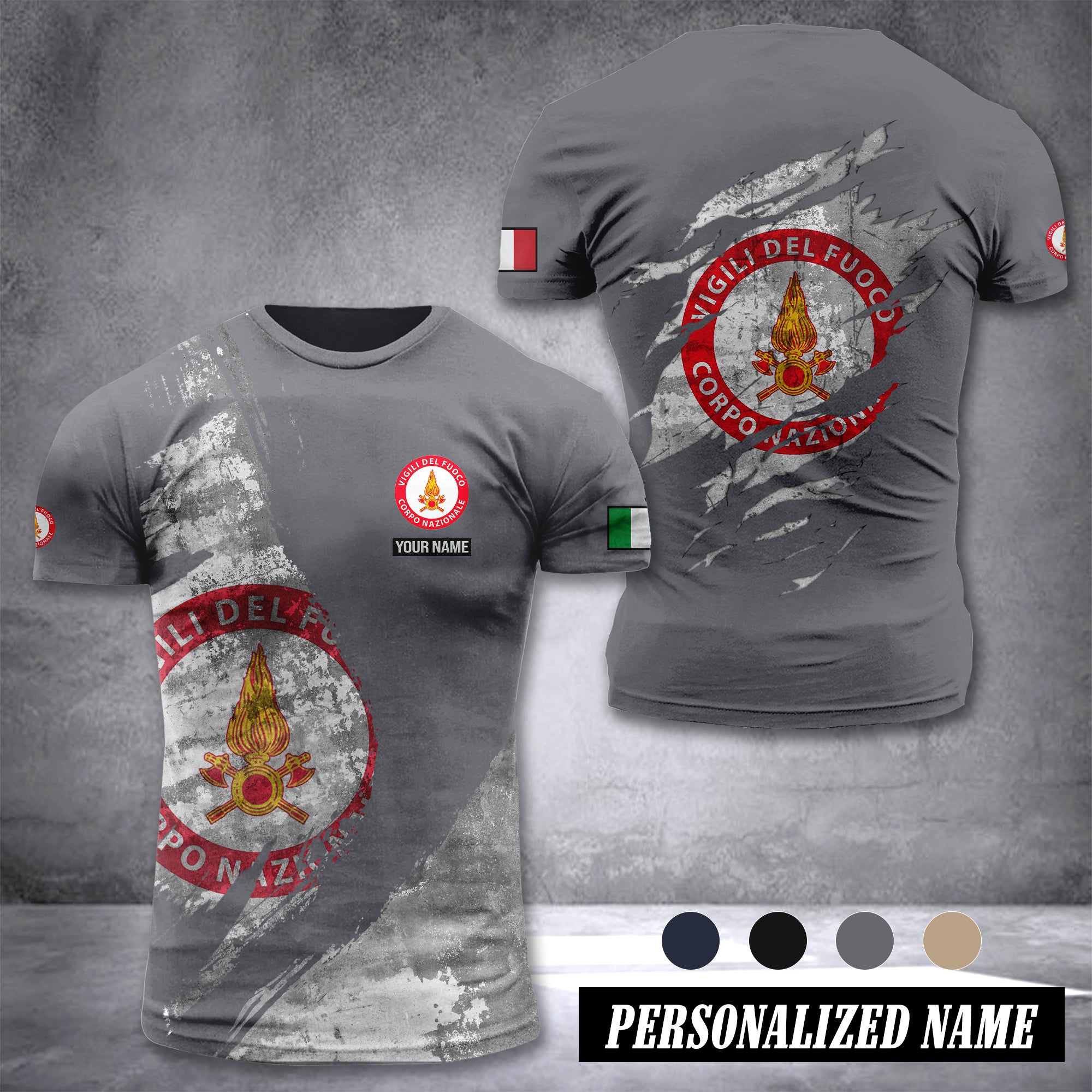 Firefighter Italy customize T-shirt 306