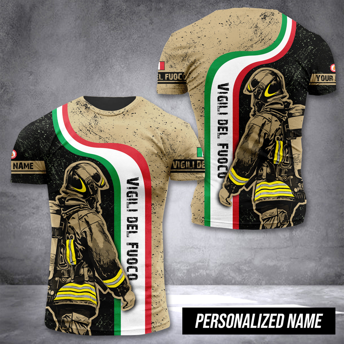 Firefighter Italy customize T-shirt  FM
