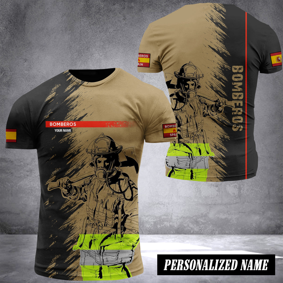 Firefighter Spain customize T-shirt  Gr